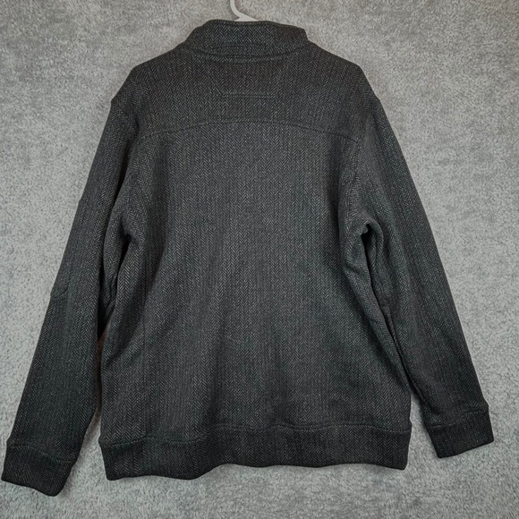 Jeremiah Mens XL Herringbone 1/4 Zip Pullover Sweatshirt Gray Blue Long Sleeve - Picture 4 of 9